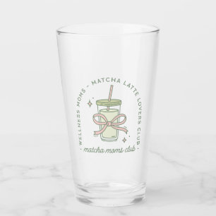 Matcha mum iced latte aesthetic mother glass