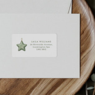 Matcha sage green baby shower label