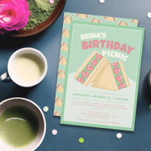 Matcha Strawberry Sandwich Birthday Picnic