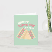 Matcha Strawberry Sandwich Happy Birthday