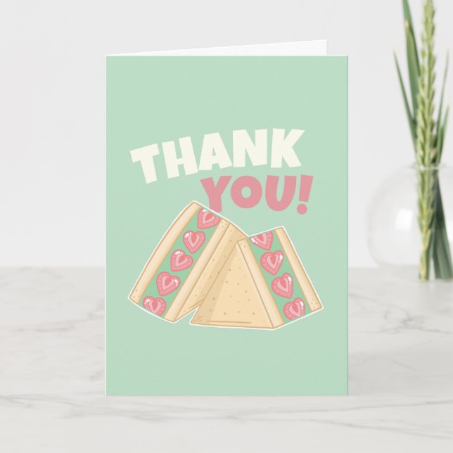 Matcha Strawberry Sandwich  Thank You Card (Front)