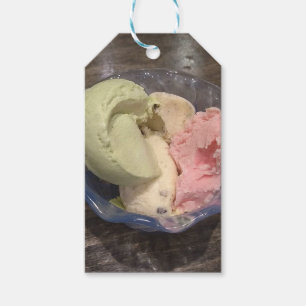 Matcha Strawberry Vanilla Ice Cream Scoop Sundae B Gift Tags