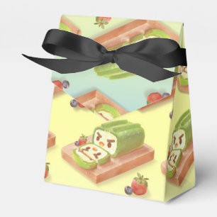 Matcha Swiss Roll: Iron T Green Tea Cake Art Favour Box
