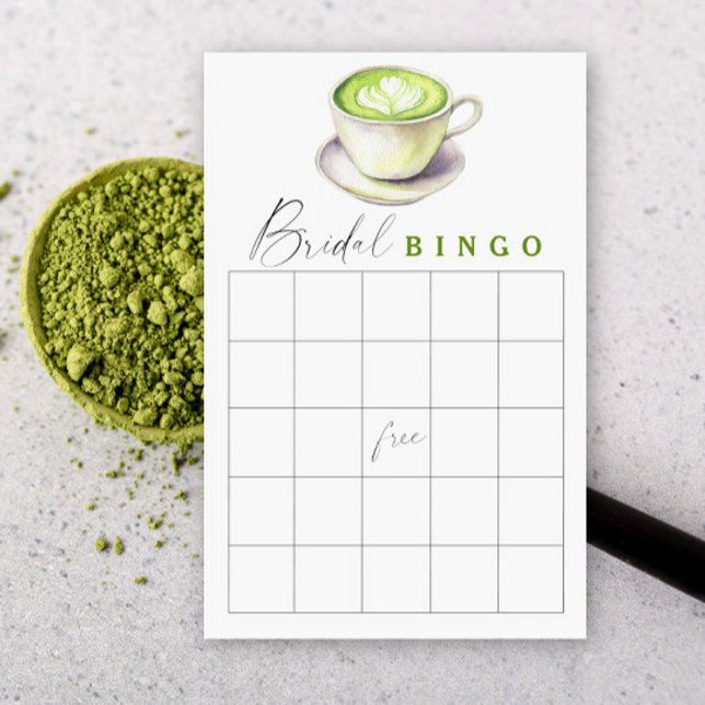 Matcha tea Bridal shower bingo game (Creator Uploaded)