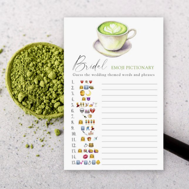 Matcha tea Bridal shower emoji pictionary (Creator Uploaded)