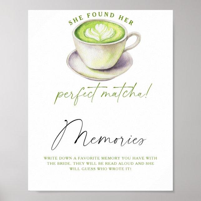 Matcha tea Memories with the bride Poster (Front)