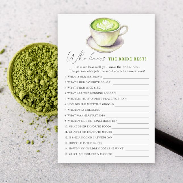 Matcha tea Who knows the bride best (Creator Uploaded)