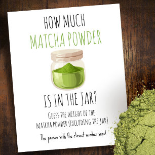 Matcha Theme Party Game Sign