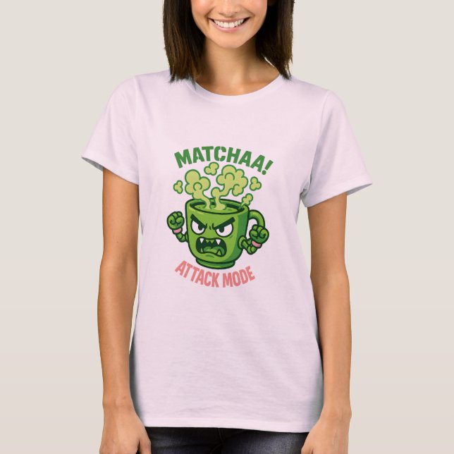 Matchaa Attack Mode – Hyper Kawaii Japanese Tea T-Shirt (Front)