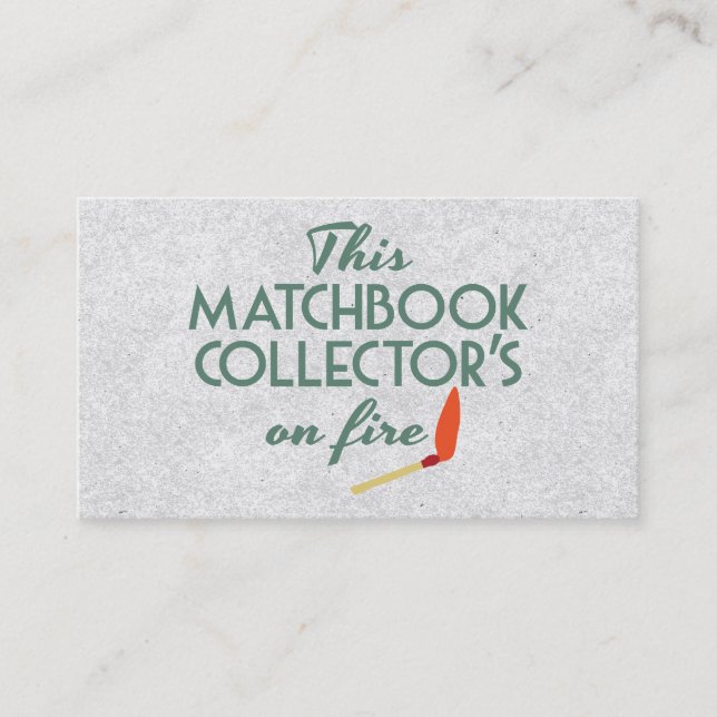 Matchbook Collector Business Card (Front)