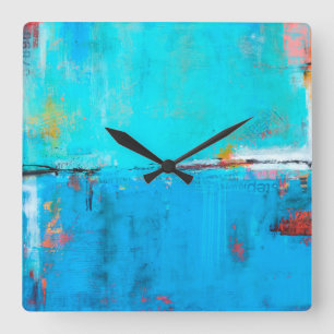 Matchbox Blues 5 Square Wall Clock