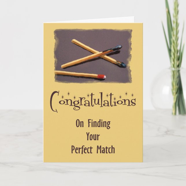 Matches: Congrats on Finding Your Perfect Match Card (Front)