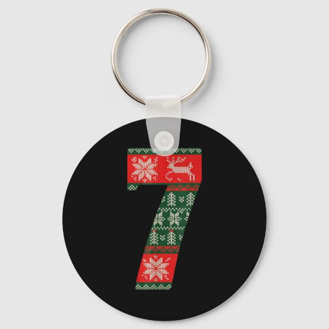 Matching 67 Christmas Ugly Sweater Meme Number 7  Key Ring (Front)