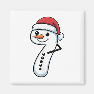 Matching 67 Snowman Couple Christmas Meme - Number Magnet