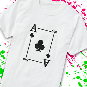 Matching Ace Clubs Suit Playing Cards Modern T-Shirt