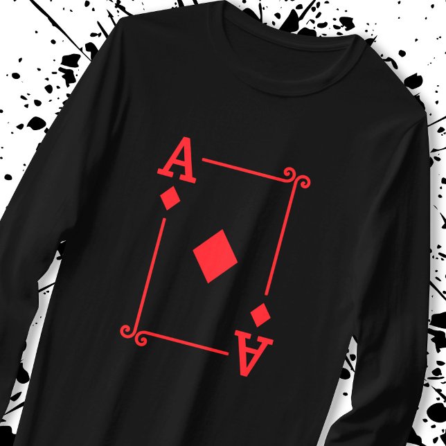 Matching Ace Diamonds Suit Playing Cards Modern T-Shirt (Creator Uploaded)