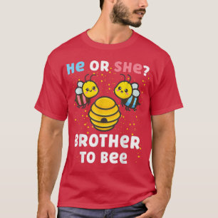Matching Baby Gender Reveal Party He Or She Brothe T-Shirt