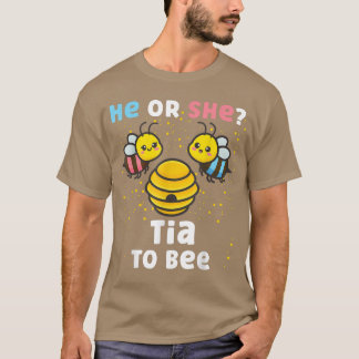 Matching Baby Gender Reveal Party He Or She Tia To T-Shirt