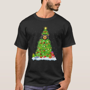 Matching Bear Xmas Lighting Tree Funny Bear Christ T-Shirt