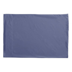 Matching bedding set minimalistic blue solid pillowcase
