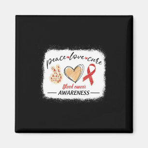 matching blood cancer awareness peace love cure bl magnet