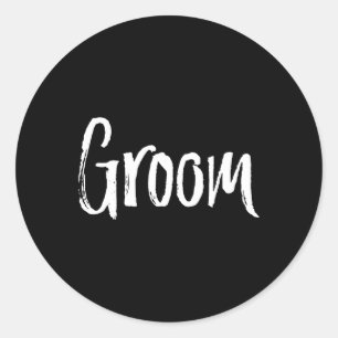 Matching Bride And Groom Couples Wedding Classic Round Sticker
