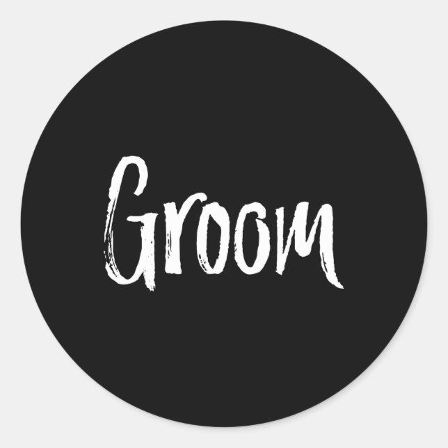 Matching Bride And Groom Couples Wedding  Classic Round Sticker (Front)
