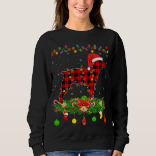 Matching Buffalo Plaid Brittany Spaniel Dog Christ Sweatshirt