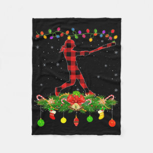 Matching Buffalo Plaid Softll Sports Christmas Paj Fleece Blanket