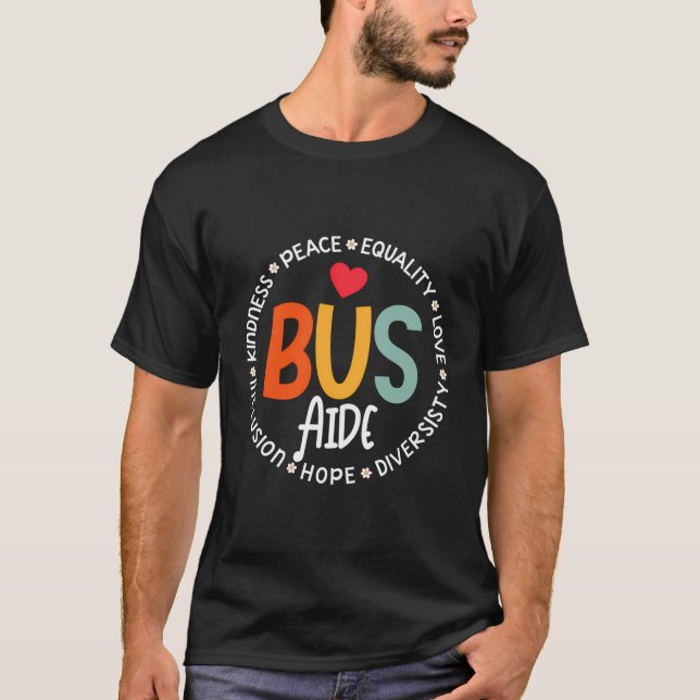 Matching Bus Aide Squad For Back To School Bus Tea T-Shirt (Front)