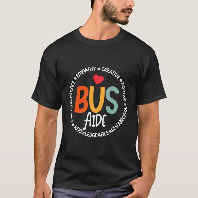 Matching Bus Aide Squad For Back To School Bus Tea T-Shirt (Front)