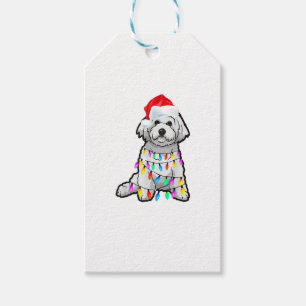Matching Christmas Pajama T Shirt Bichon Frise Dog Gift Tags