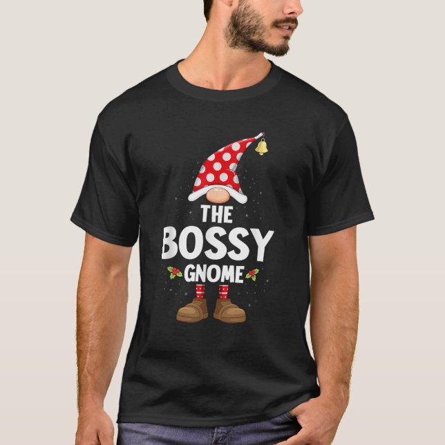Matching Christmas Pajama The Bossy Gnome  T-Shirt (Front)
