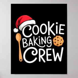 Matching Christmas Pajamas For Family Cookie Bakin Poster