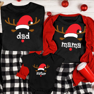 Matching Christmas Personalized Reindeer Custom T-Shirt