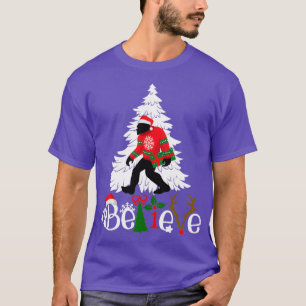 Matching Christmas Pyjamas Family Bigfoot Believe T-Shirt