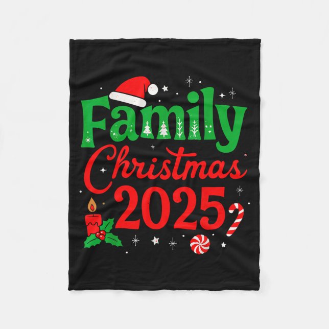 Matching Christmas Pyjamas For Family Shirt Family Fleece Blanket (Front)