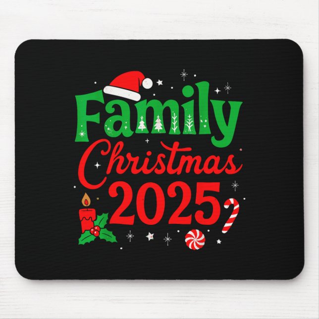 Matching Christmas Pyjamas For Family Shirt Family Mouse Mat (Front)