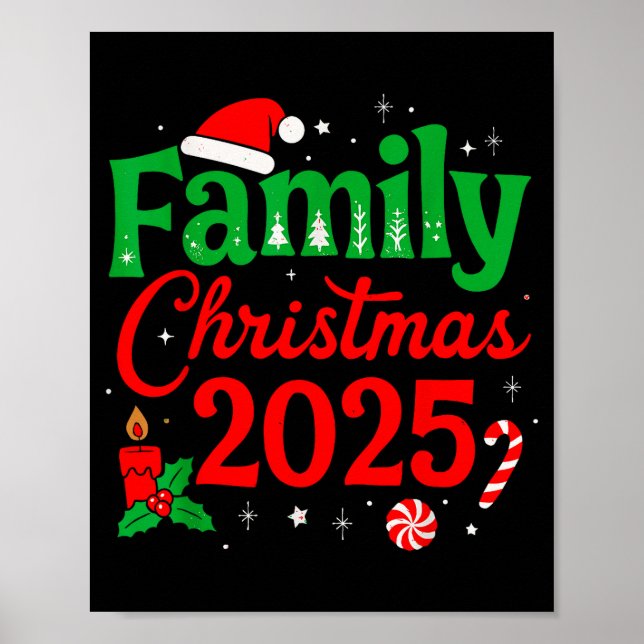 Matching Christmas Pyjamas For Family Shirt Family Poster (Front)