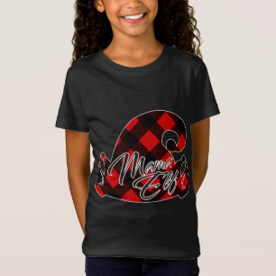 MATCHING CHRISTMAS RED PLAID PAJAMA FOR MAMA ELF T-Shirt