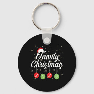 Matching Christmas Santa and Gifts Family Christma Key Ring