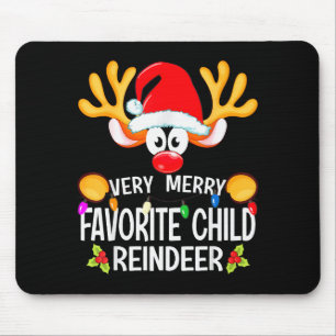 Matching Christmas Very Merry Favourite Child Rein Mouse Mat