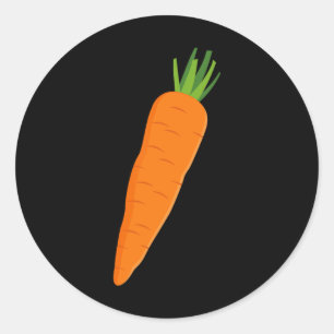 Matching Couple Costume Kid Fun Vegetable Carrot H Classic Round Sticker