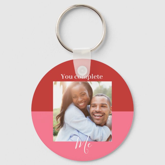 Matching Couple keychain, Keychain Custom Photo, (Front)