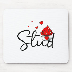 Matching Couple Love Heart Stud Muffin Cupcake Val Mouse Mat