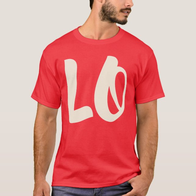 Matching Couple Love LO VE Valentine Men T-Shirt (Front)