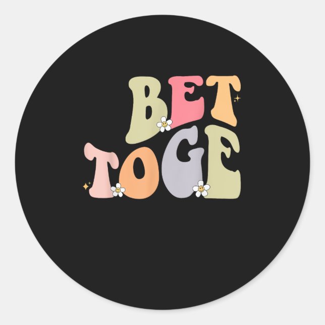 Matching Couples Better Together Style  Classic Round Sticker (Front)