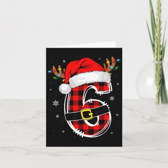 Matching Couples Christmas 6 7 Six Seven Meme Slan Card (Front)