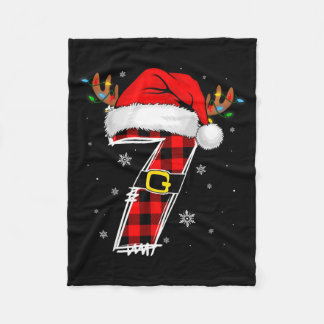 Matching Couples Christmas 6 7 Six Seven Meme Slan Fleece Blanket