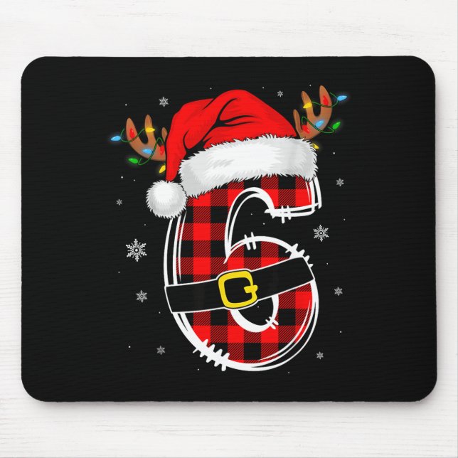 Matching Couples Christmas 6 7 Six Seven Meme Slan Mouse Mat (Front)